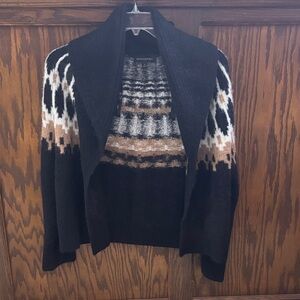 Banana Republic Black and Brown Patterned Cardigan